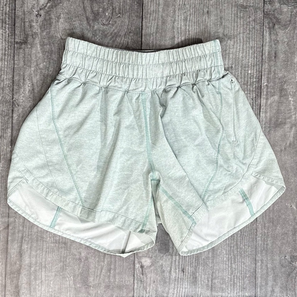 Lululemon Track That Shorts in Heather Lux Multi Hazy Jade [2037]